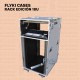 Flightcase rack edición 18U, pantalla 24 pulgadas, mesa Roland, Panasonic. Tapa abatible