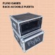 rack 4U doble puerta, flotante con silenblock estructura fondo 50 cm, perfil rack doble