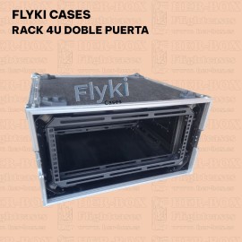 rack 4U doble puerta, flotante con silenblock estructura fondo 50 cm, perfil rack doble