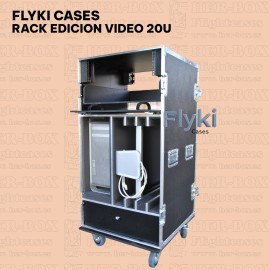 FLYKICASES PARA RACK EDICION VIDEO 20U, CON APPLE G4.