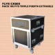 Flightcase rack 10U triple puerta extraíbles, fondo 70 cm, Mesa allen&heath