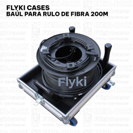 Baúl para rulo de fibra 200 metros, caja apilable, apertura tapa extraíble.