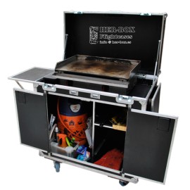 Flightcase para plancha de gas integrada bar