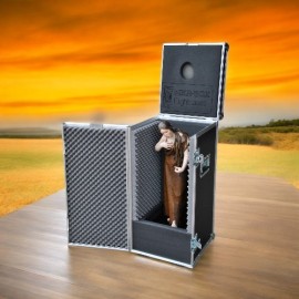 Caja transporte flightcase para escultura en vertical