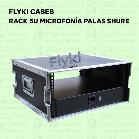 Rack 5U microfonía palas SHURE