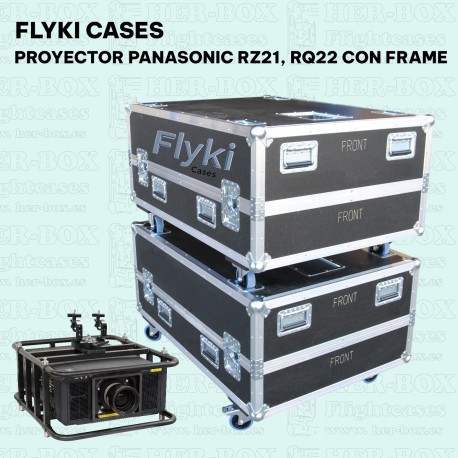 FLIGHTCASE PROYECTOR PANASONIC RZ21, RQ22 CON FRAME. APILABLE